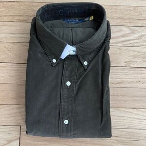 Polo by Ralph Lauren Green Pin Corduroy Casual Button Down Shirt